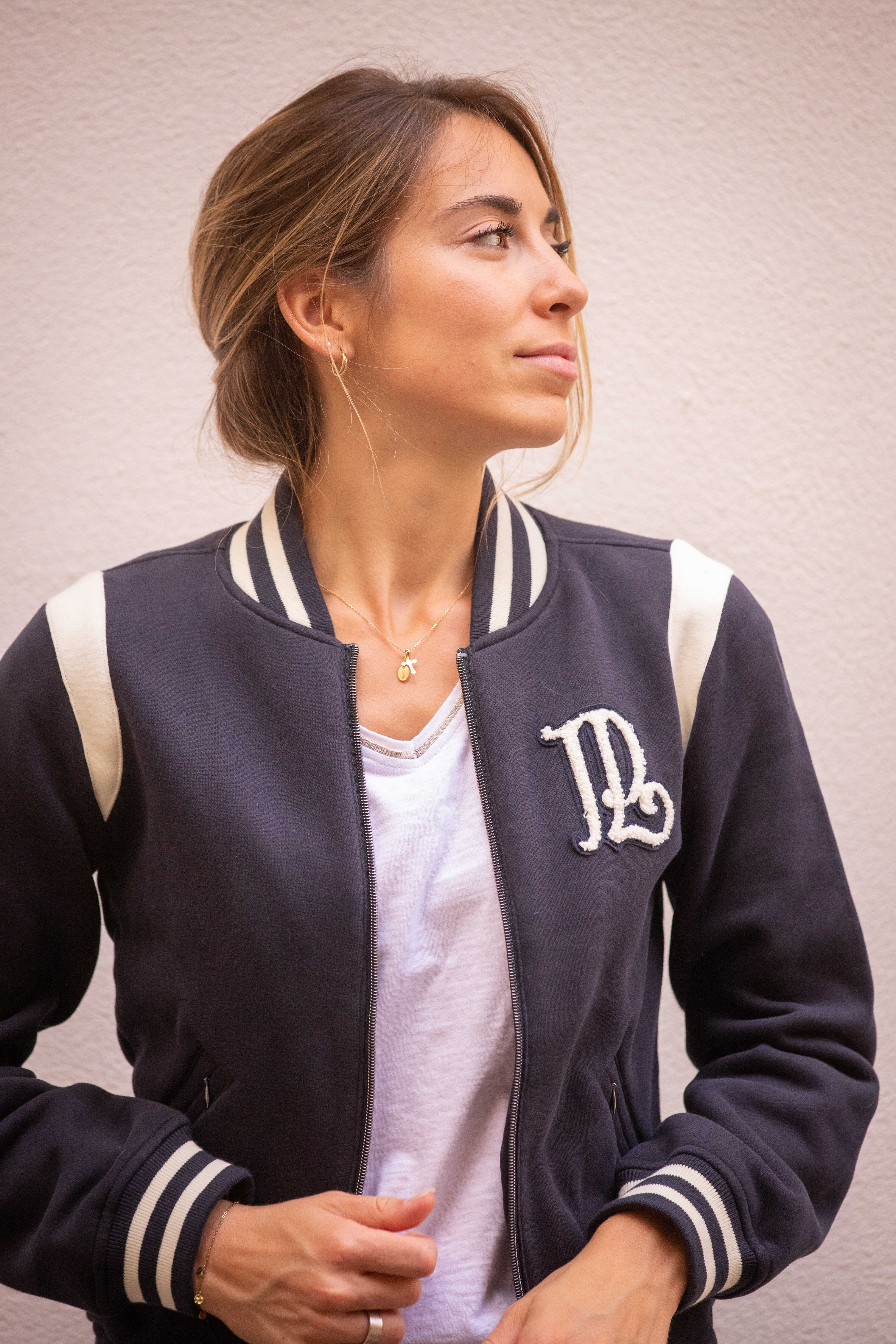 Pénélope University Jacket Navy/white - 2
