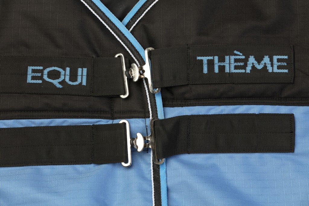 EQUITHEME Tyrex 600 D Turnout Täcke Navy/Grå 150 g - 3