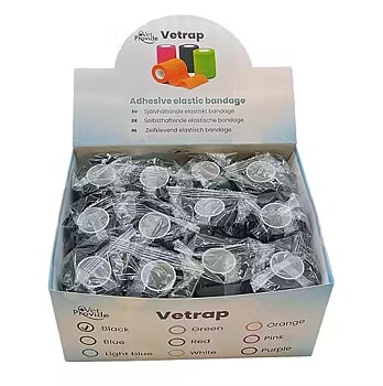 Vetrap Självhäftande Elastiskt Bandage 10 cm x 4,5 m - Svart