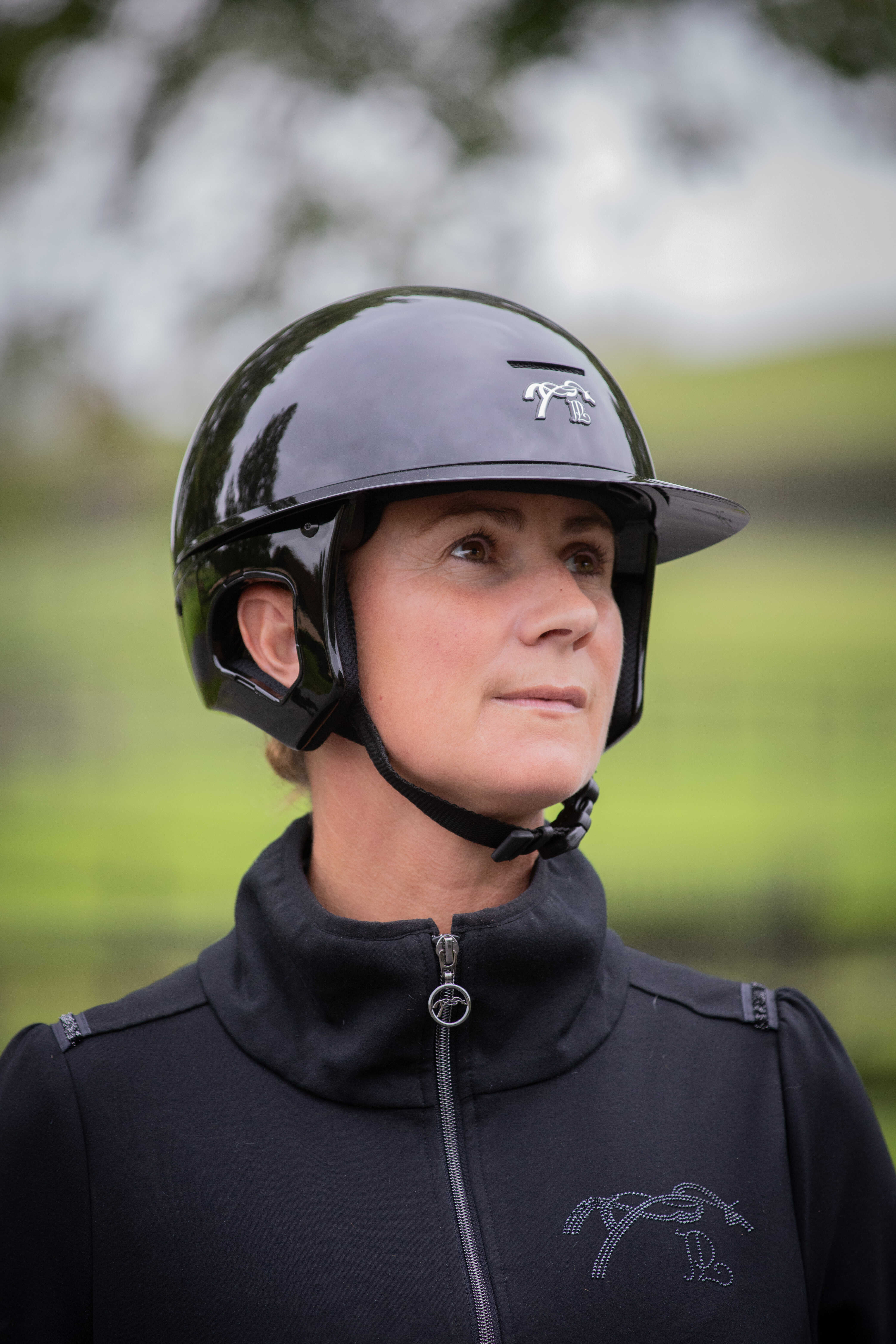 Pénélope Long Peak Helmet Black/shiny black - 3