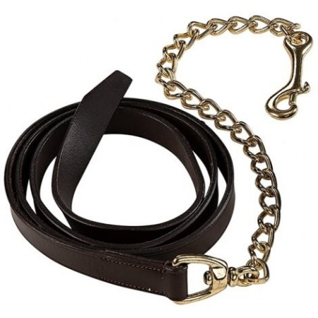 Källquist Lädergrimskaft med Kedja - Brun