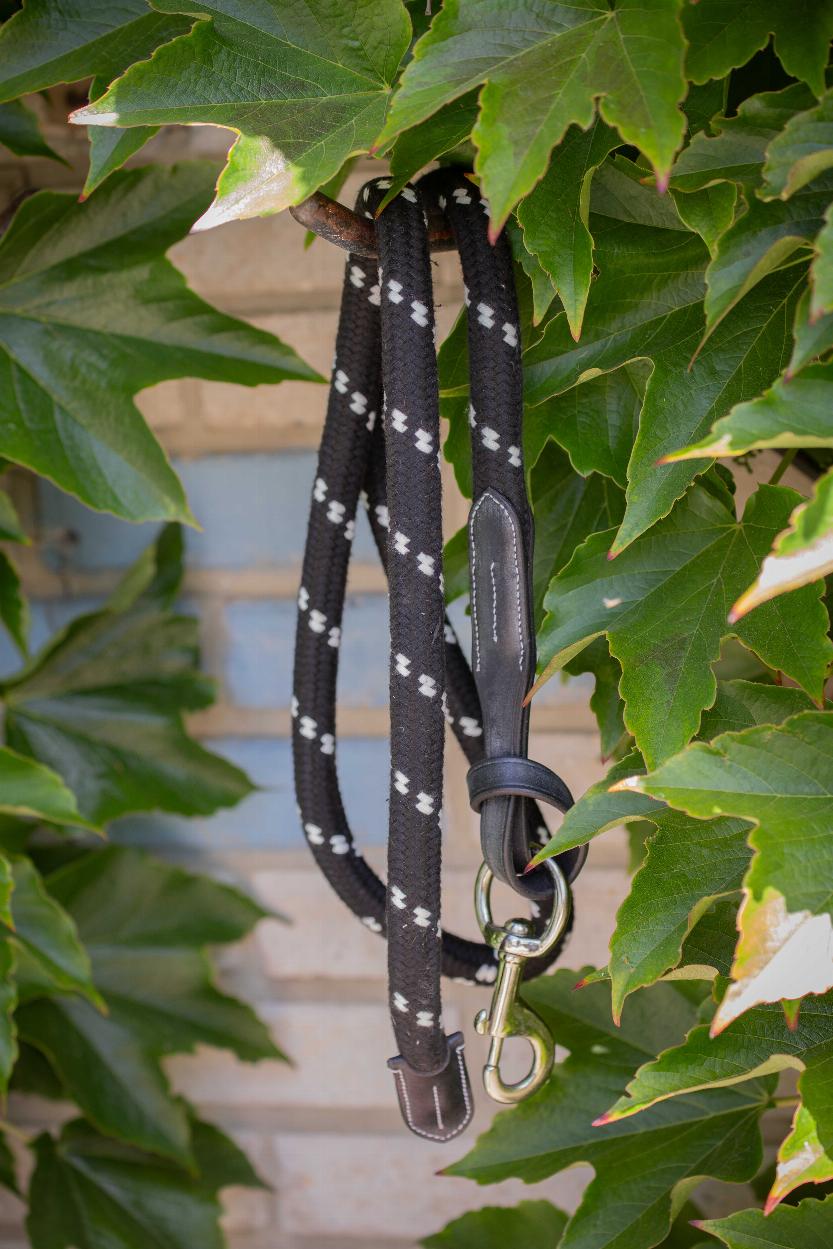Pénélope Lunging Line with Leather Details Black