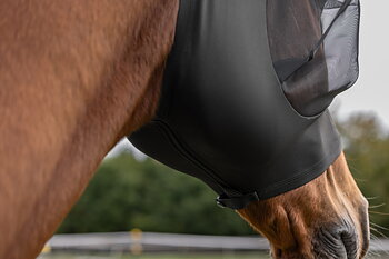 Covalliero Fly Mask FinoStretch Zipper, black