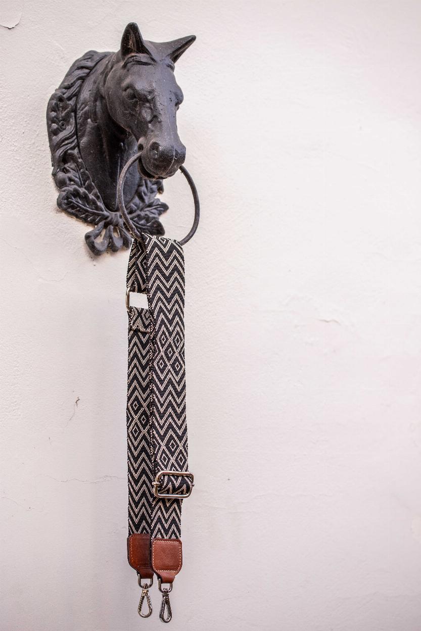 Pénélope Shoulder Strap Black/light grey