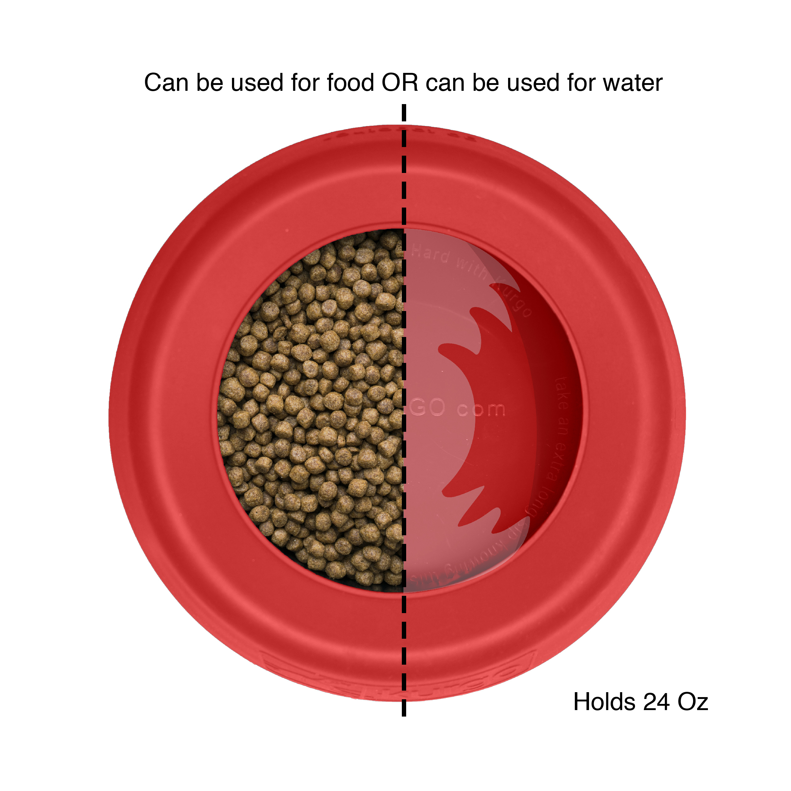Kurgo Splash Free Bowl - Chili Red 