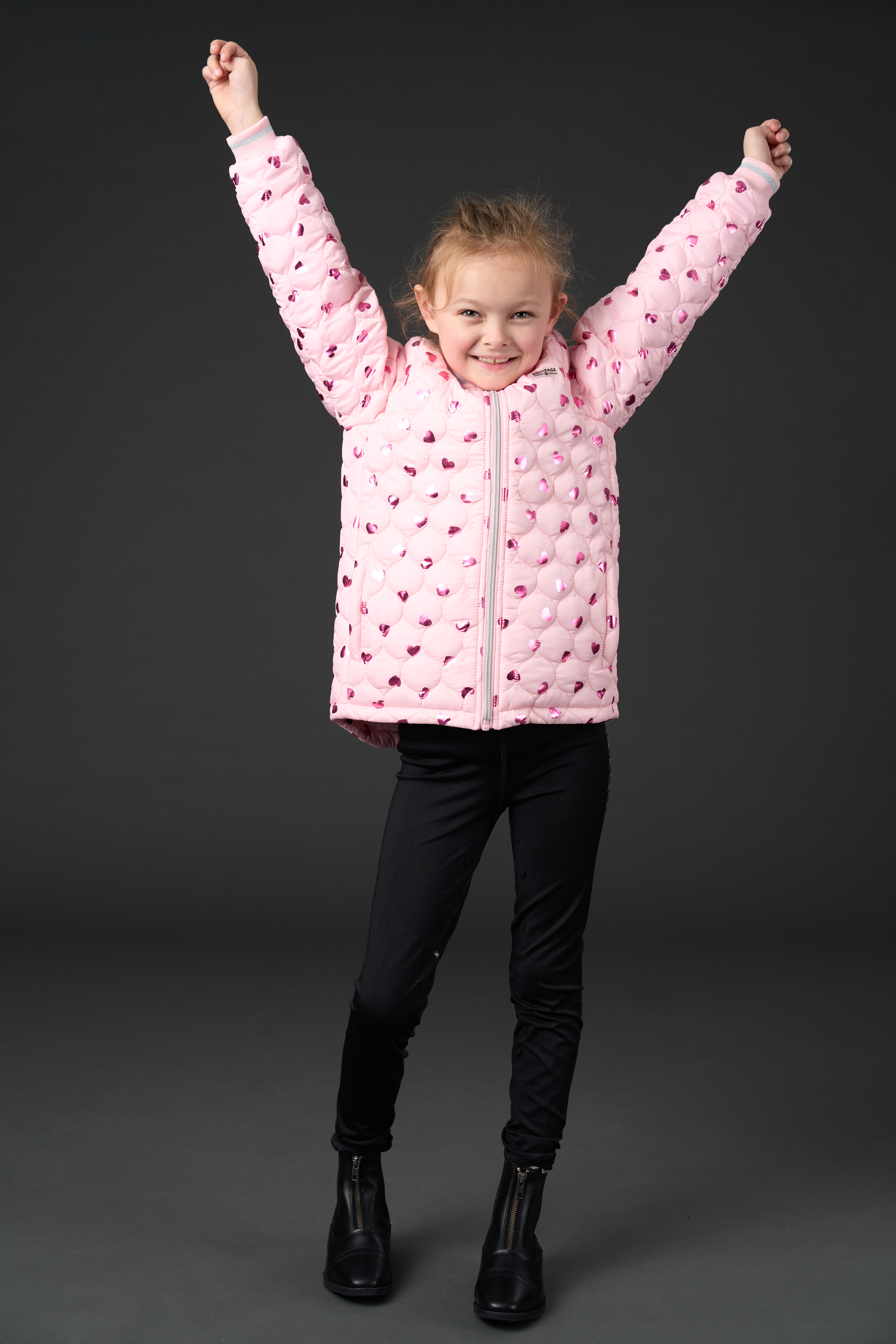 Equipage Tracey Ratsastustakki Lapsille - Pink Mist, 104 - 5