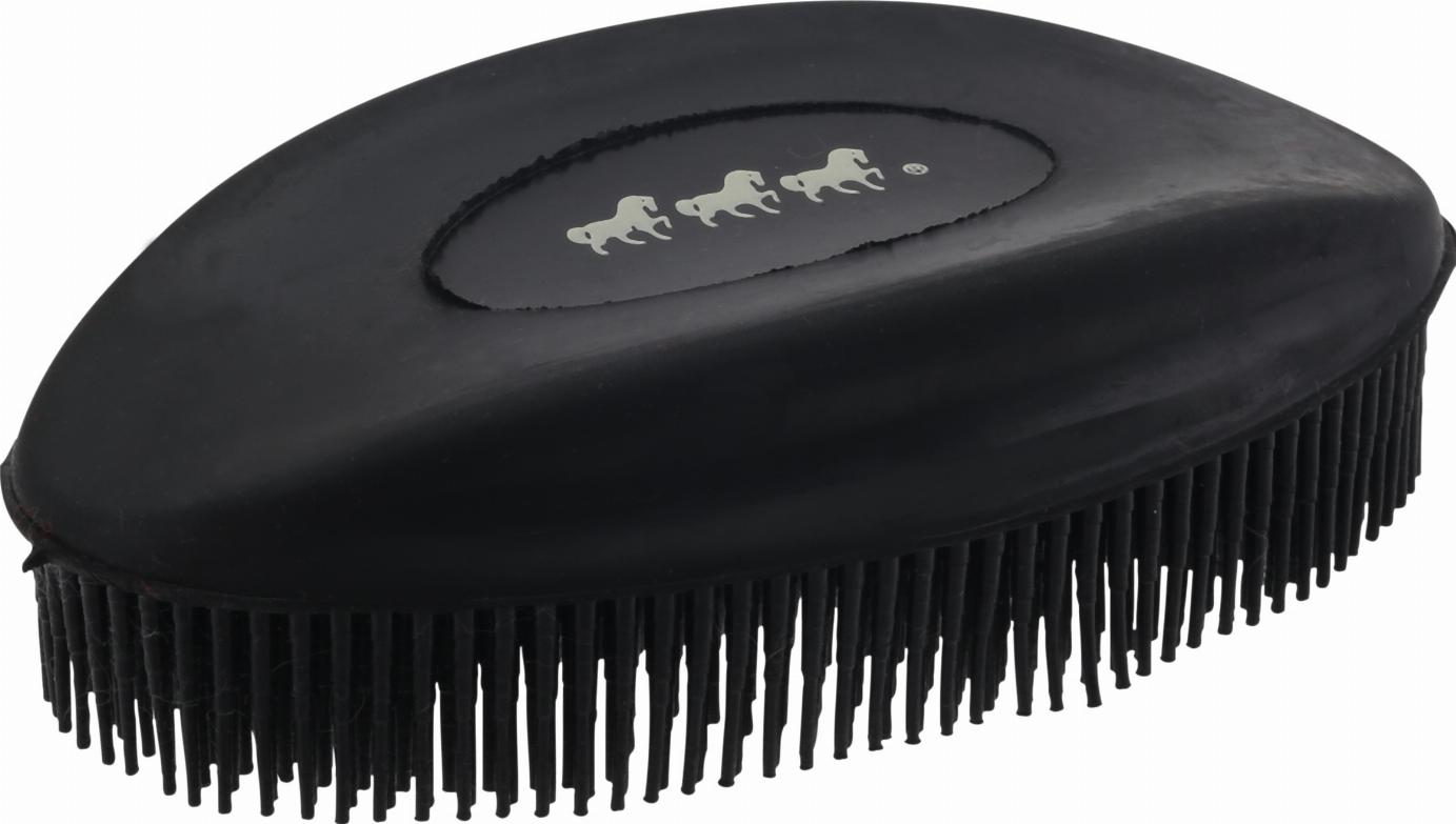 HorseGuard Gummiborste - Svart 12 cm