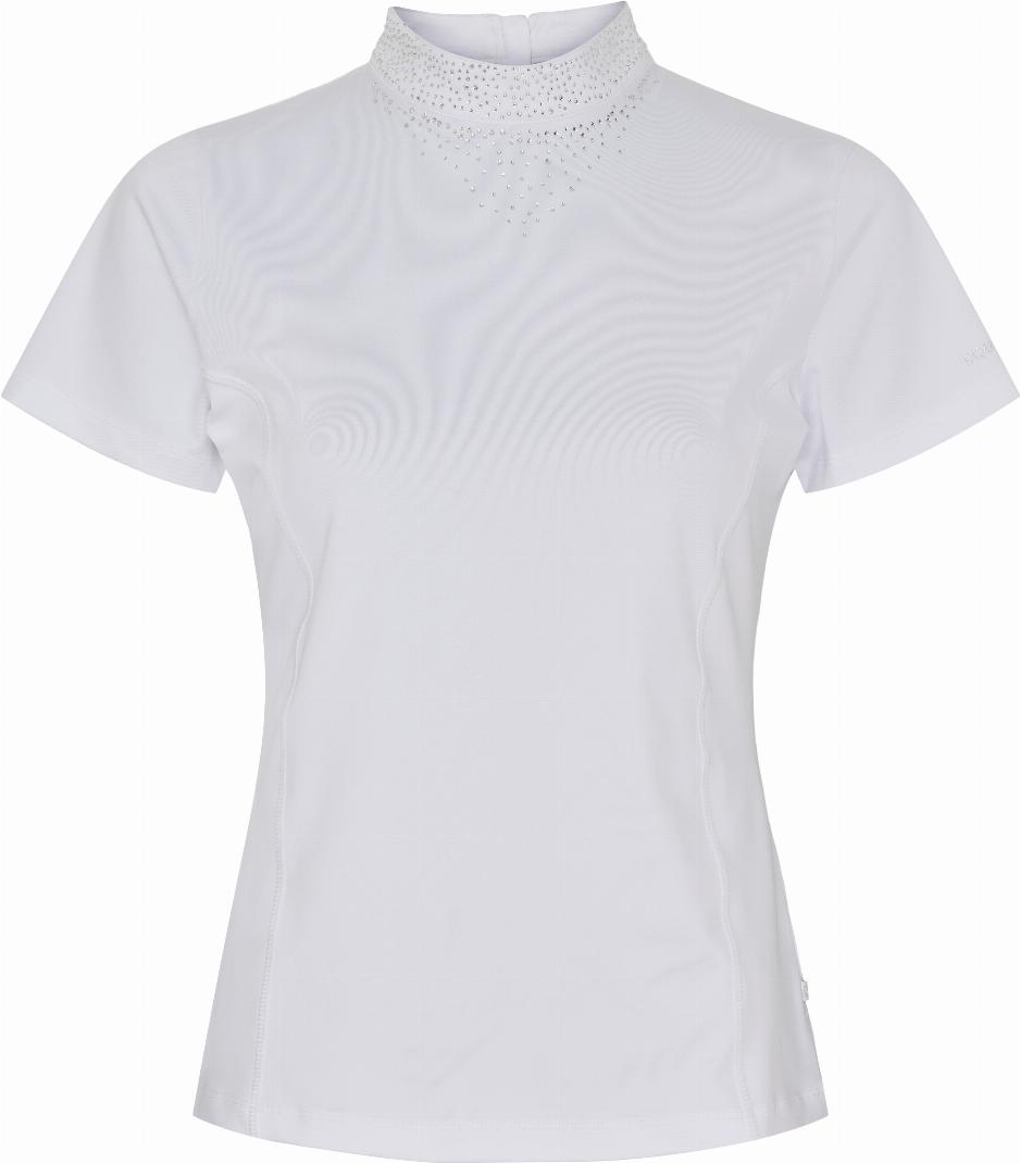 Equipage Tessa Short Sleeve Showshirt - White, 2XS