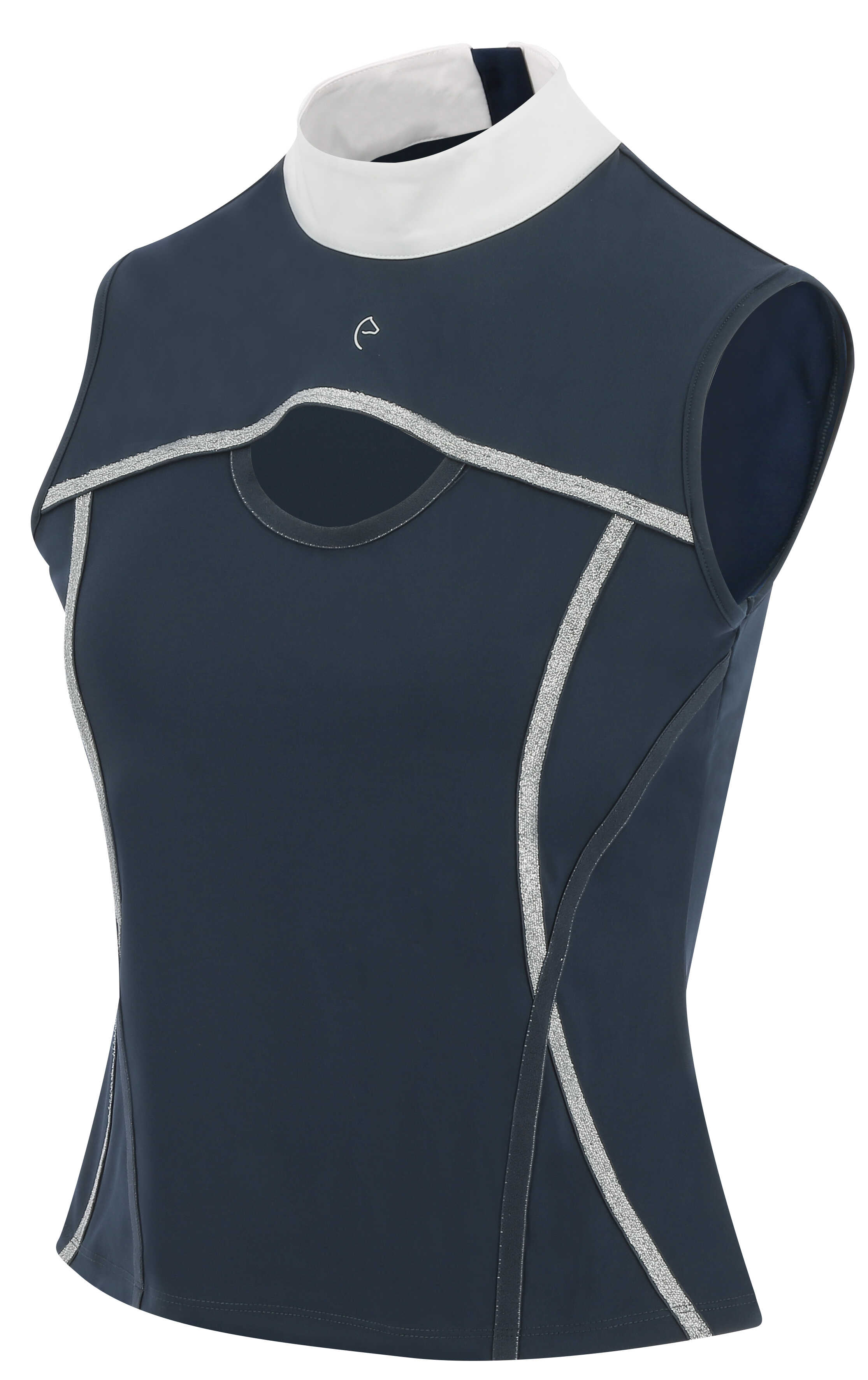 Equitheme Puebla Polo Competition Top Navy blue/grey - 6