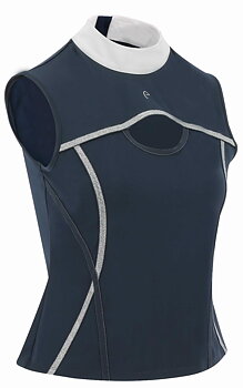 Equitheme Puebla Polo Competition Top Navy blue/grey