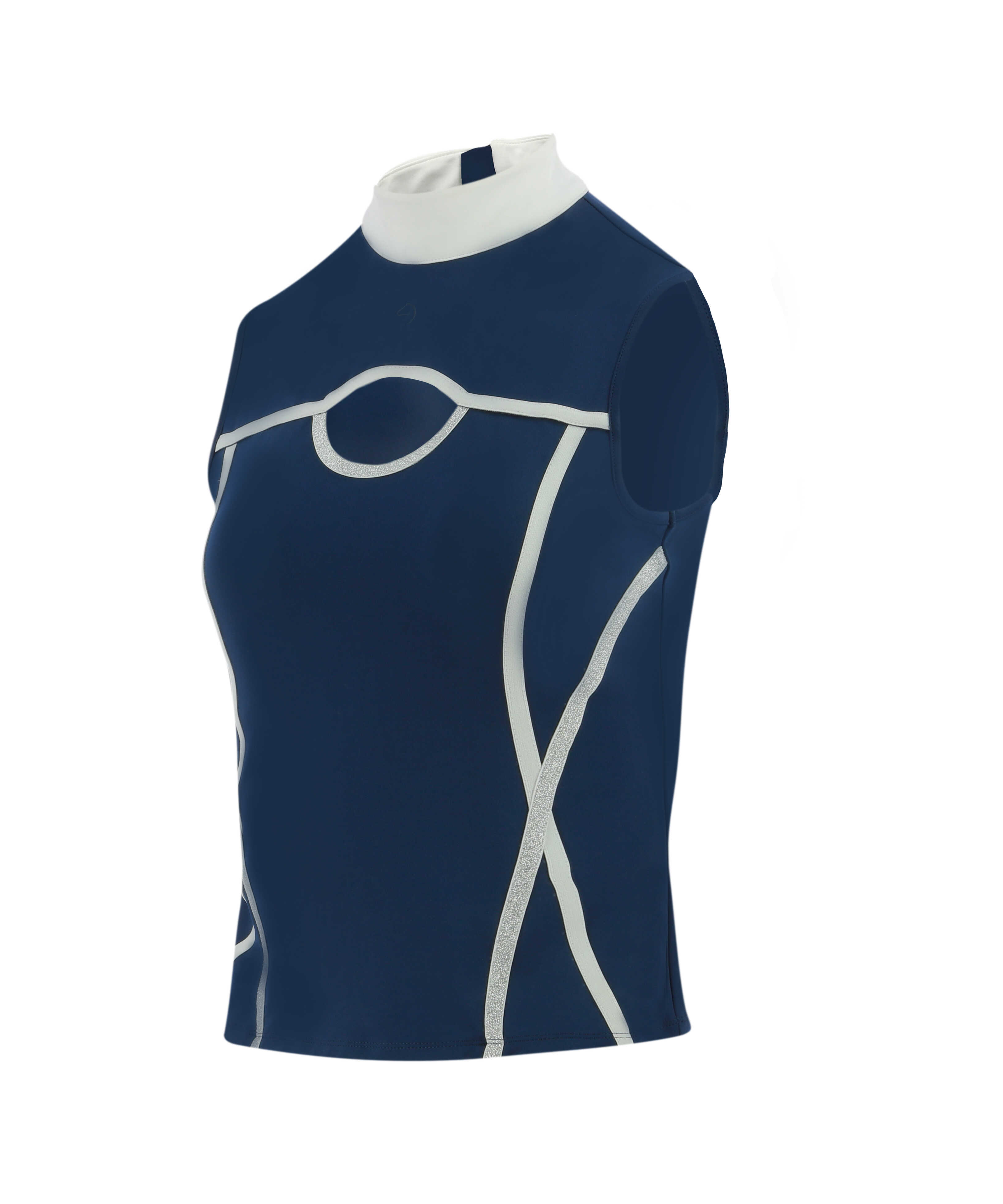 Equitheme Puebla Polo Competition Top Navy blue/grey - 3