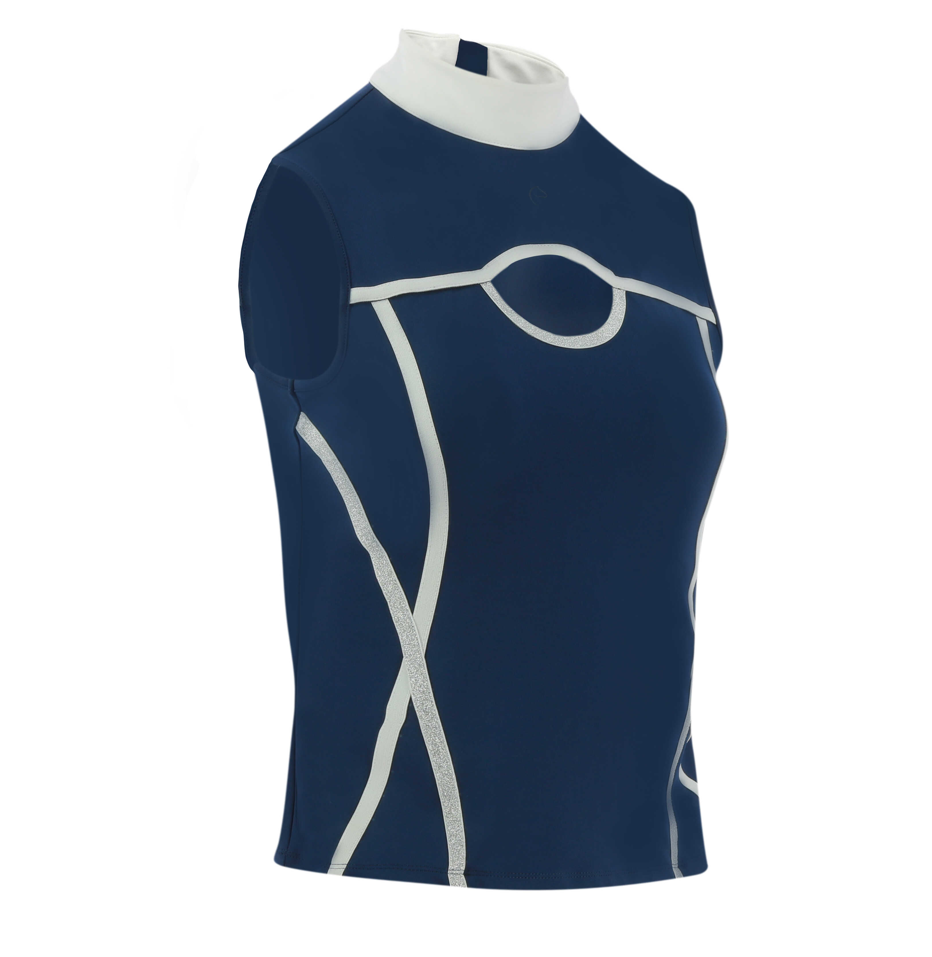 Equitheme Puebla Polo Competition Top Navy blue/grey - 2