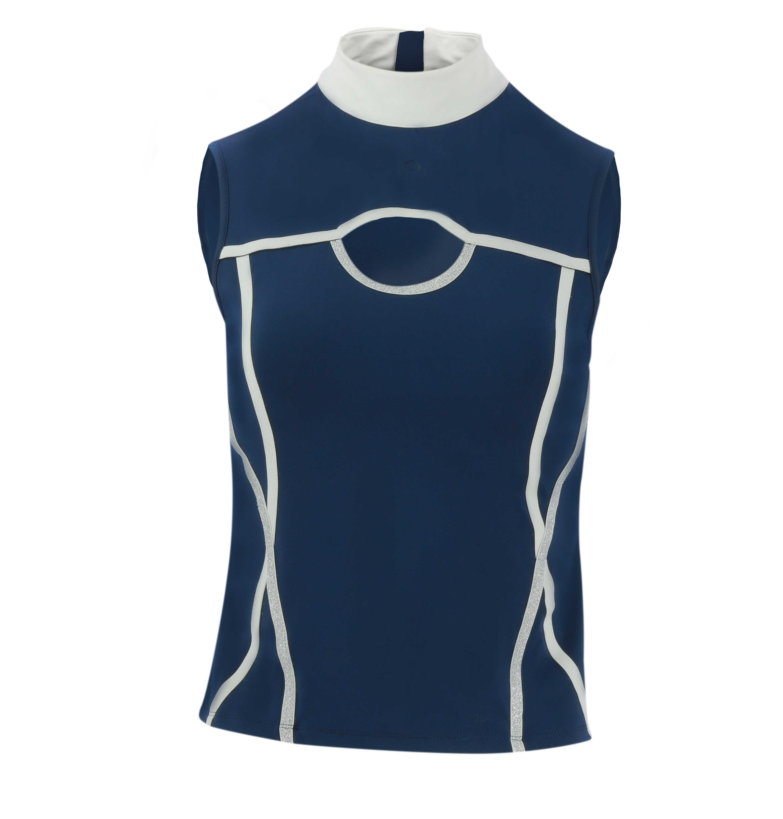 Equitheme Puebla Polo Competition Top Navy blue/grey - 4