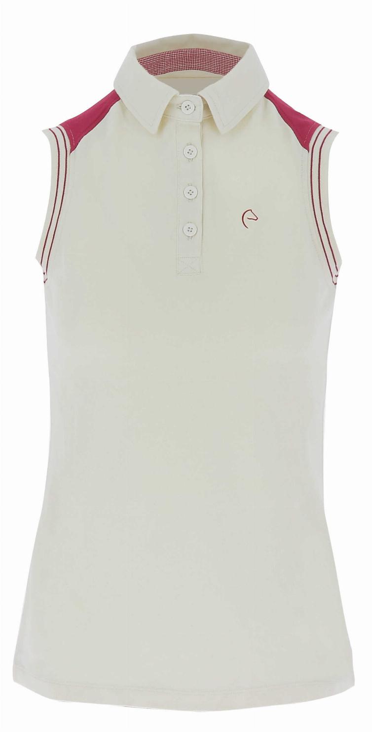 Equithème Polo Ärmlös Pikétröja Ljusgrå