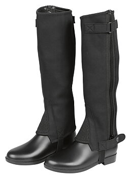 Covalliero Mini chaps ClassicStretch, svart, för barn