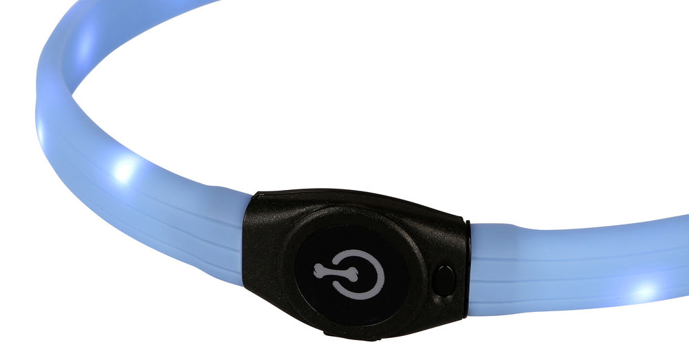 Kerbl Maxi Safe LED-Halsband till Långhåriga Hundar - Blå - 4