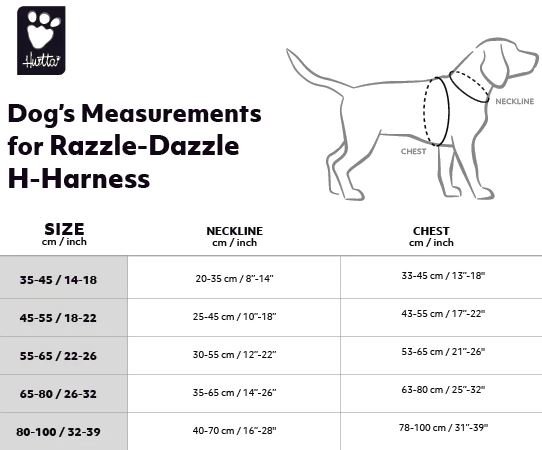 Hurtta Razzle-Dazzle H-sele - Beetroot, 80-100 - endast detta ex - 2