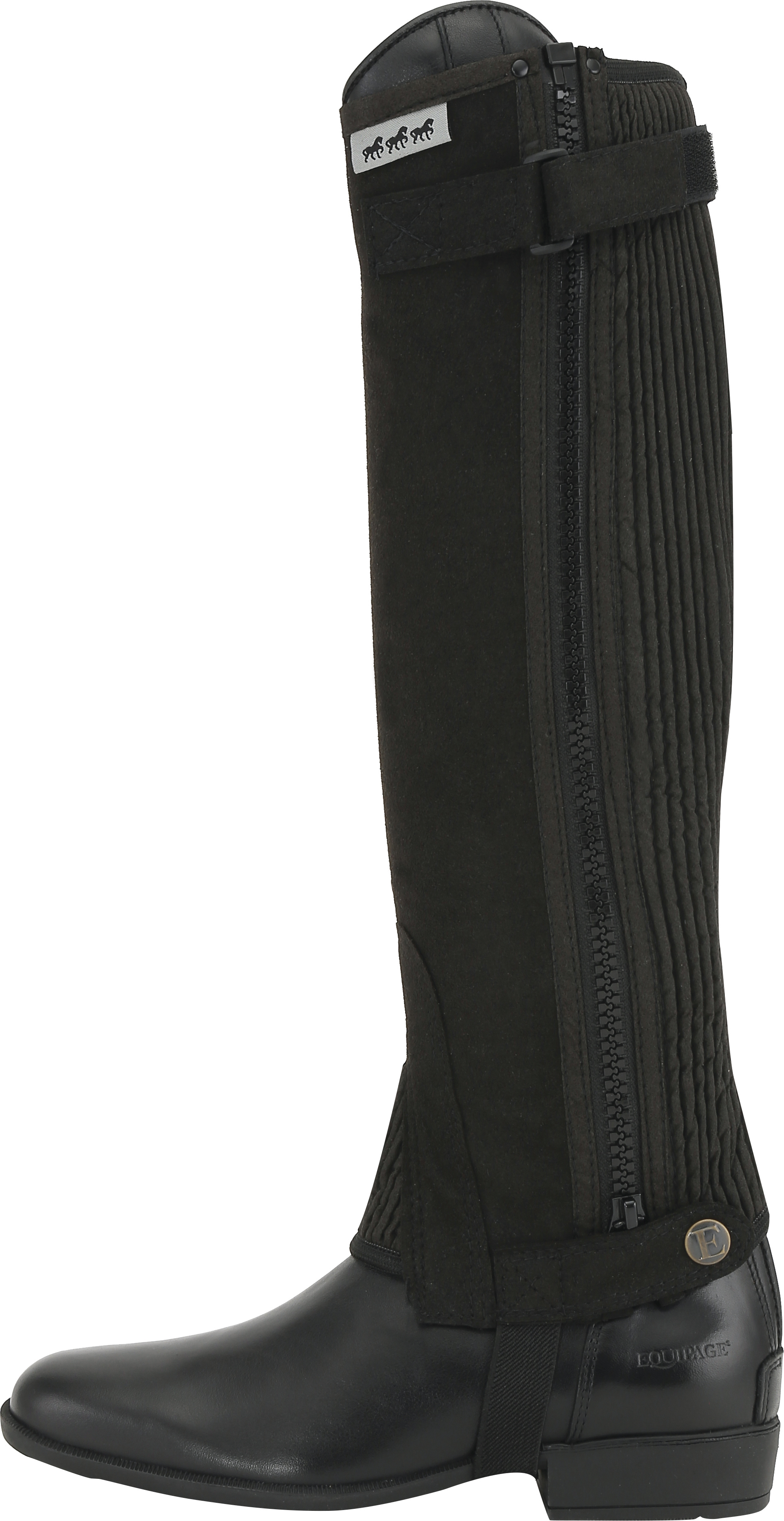 Equipage Aspen Chaps Short/Wide - Black Junior, 128