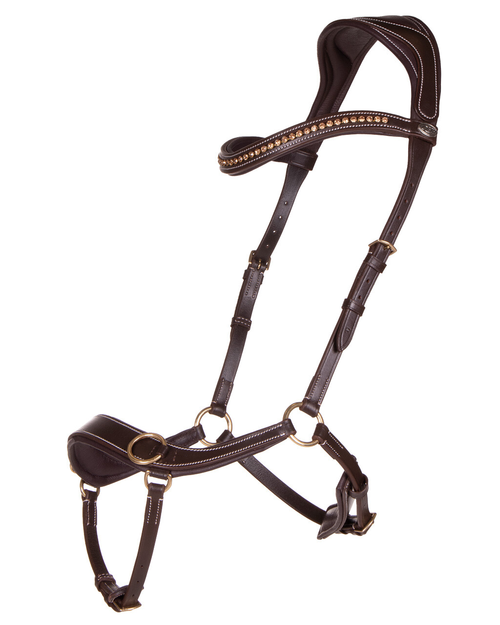 QHP Kuolaimettomat Anatomiset Sidepull-suitset - Ruskea, Cob - 6