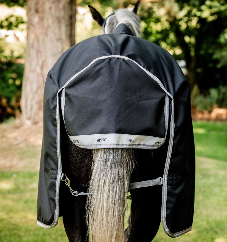 Horseware Amigo Bravo 12 Wug Ulkoloimi 250g - Black/Titanium Grey & Silver - 3