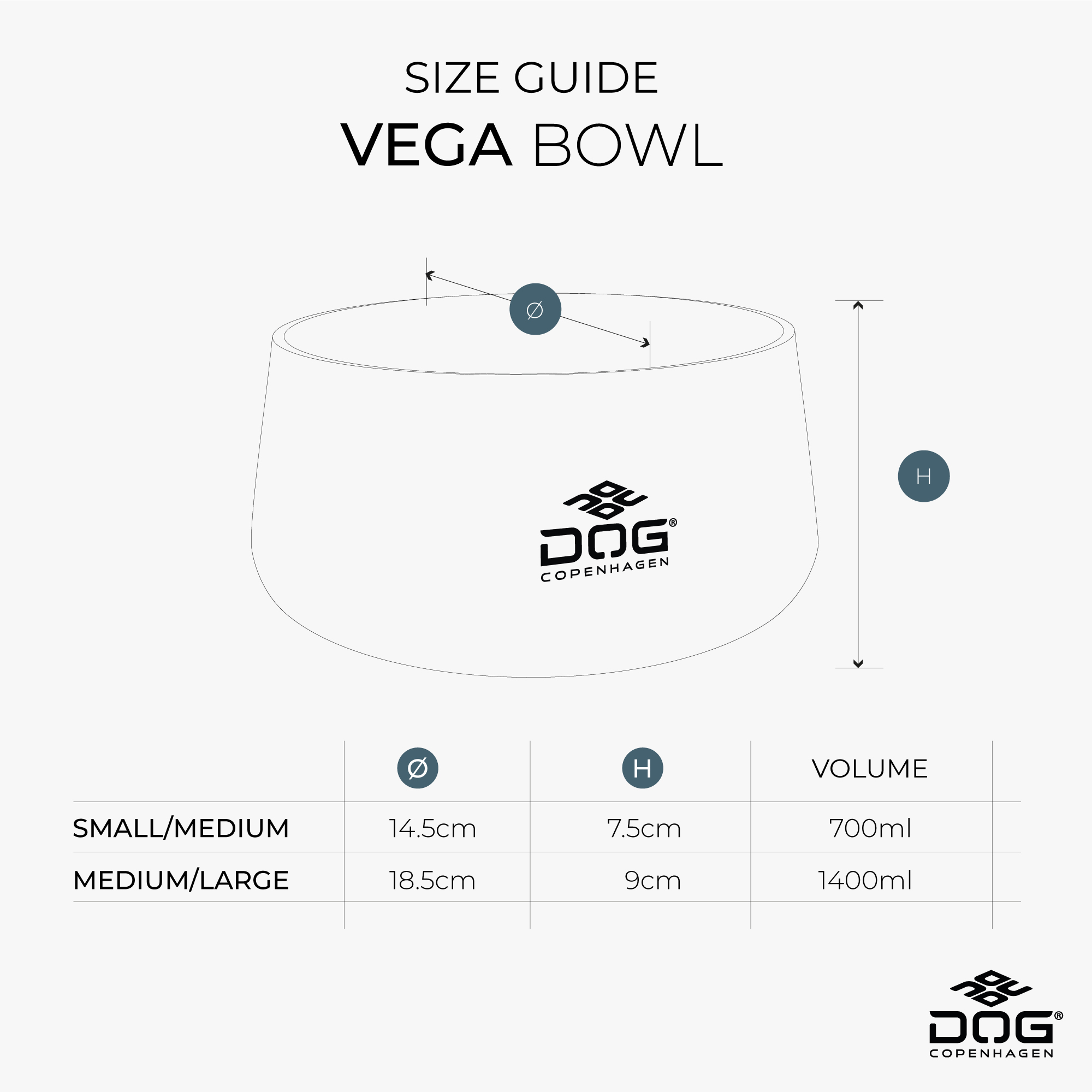 Dog Copenhagen Vega Bowl - Durable