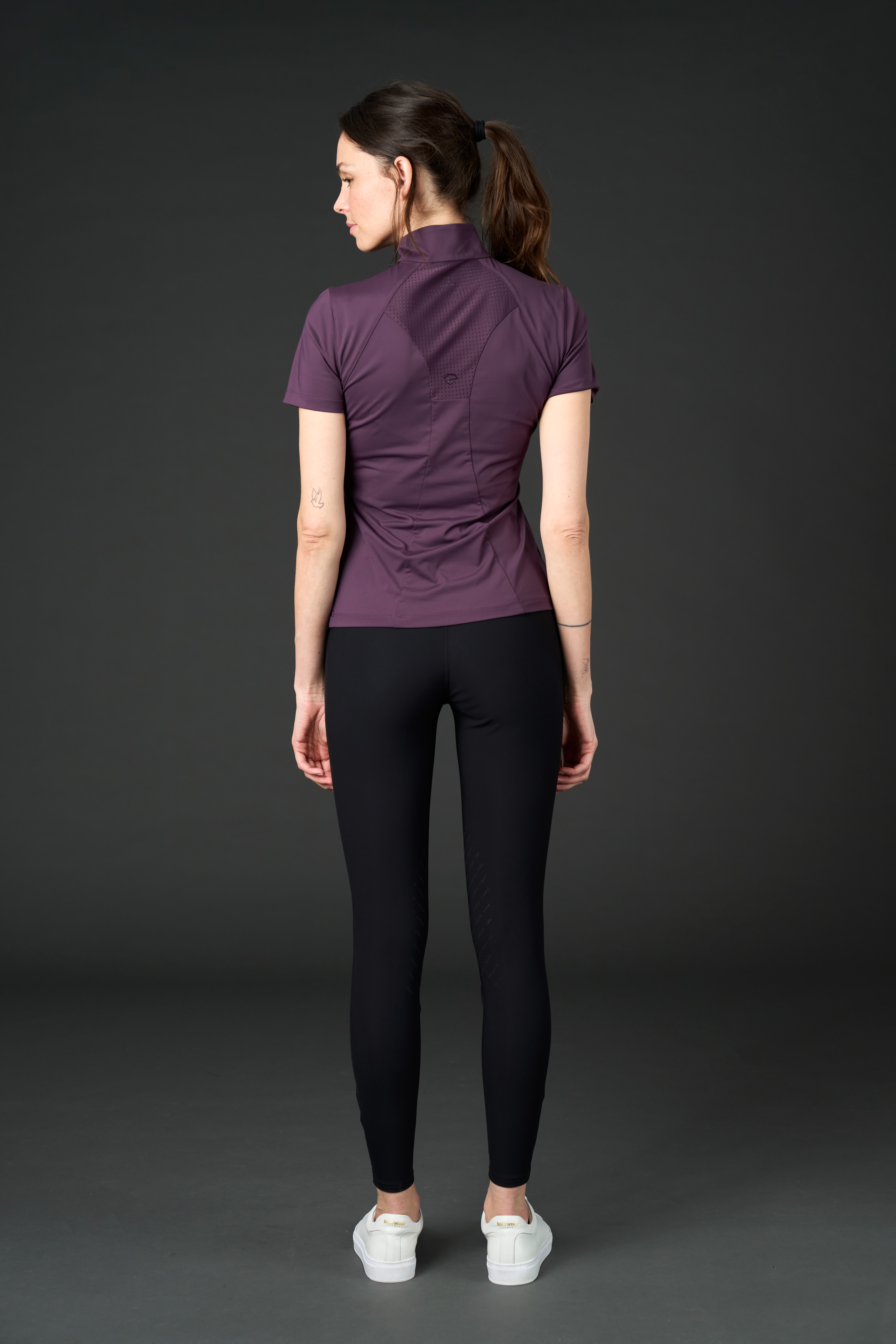 CATAGO Thelma Kortärmad Ridtröja  - Plum Perfect, S - endast detta ex - 5