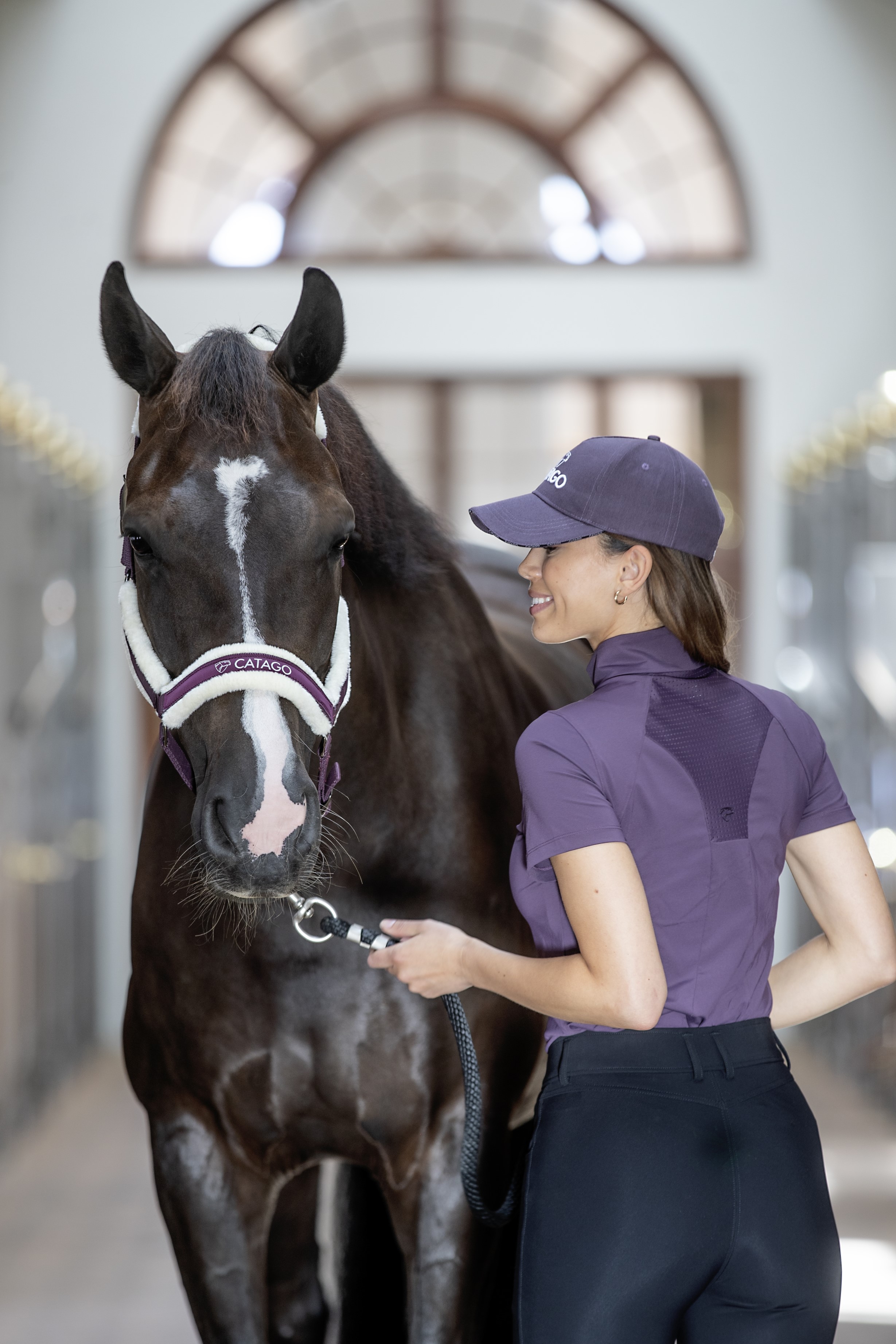 CATAGO Thelma Kortärmad Ridtröja  - Plum Perfect, S - endast detta ex - 3