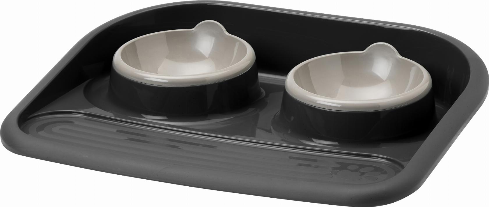 Savic Happy Planet Butler Foderstation - Svart L:45 x B:36 x H:8 cm