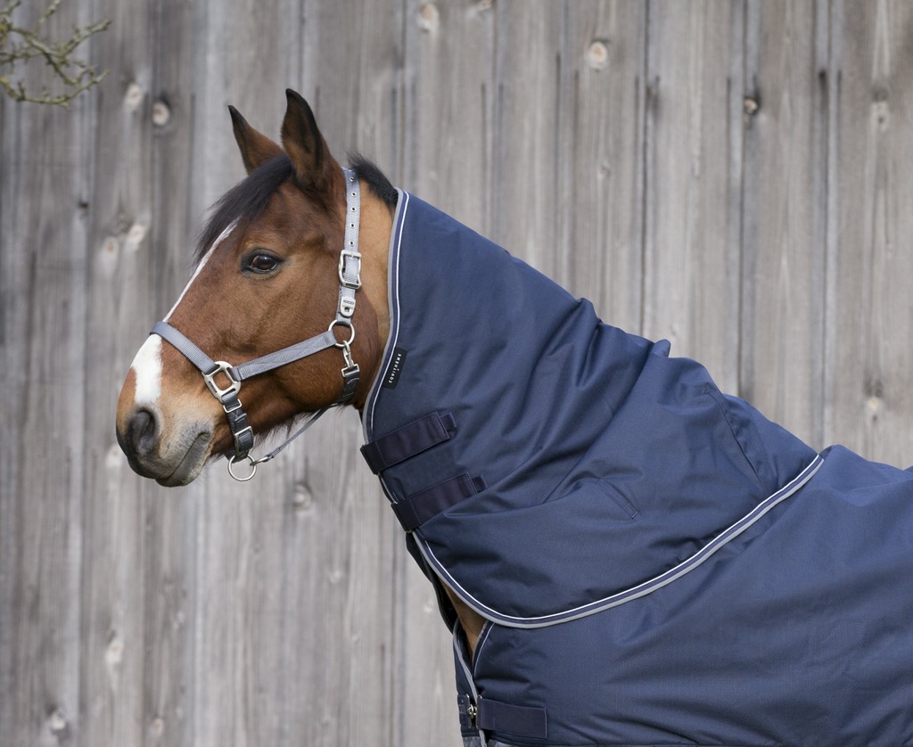 EQUITHEME TYREX 600 D Neck Cover Navy/Grey/White 200 g