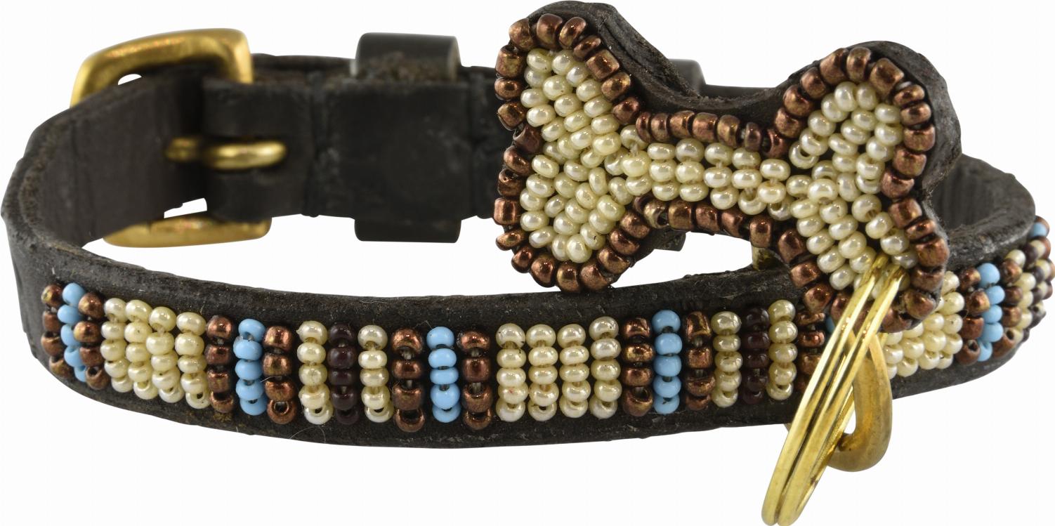 Kampuni Handgjort Hundhalsband Micro Blue Nile - Blå (Micro)