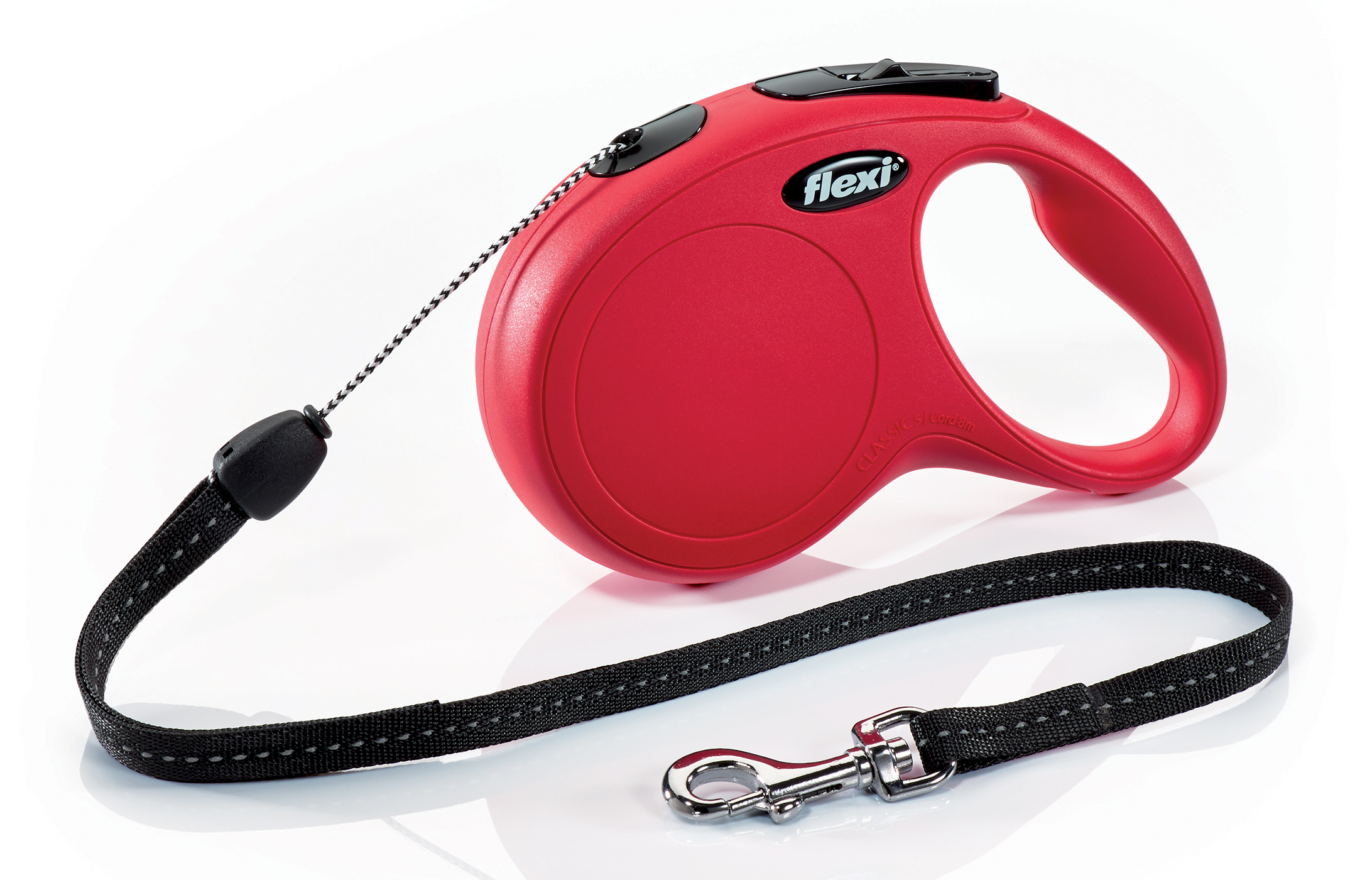 Flexi Classic S med långt snöre (Röd)