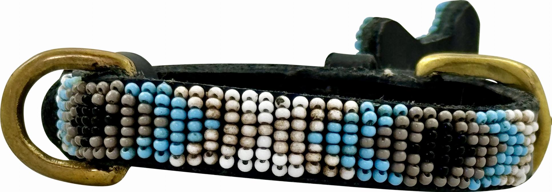 Kampuni Handgjort Hundhalsband Micro Bracelets - Turkos (Mini)