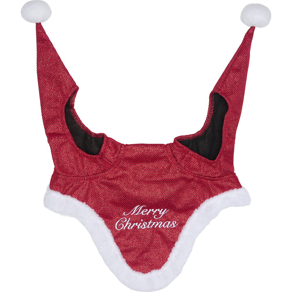 Horse Guard Christmas horse cap glitter Röd