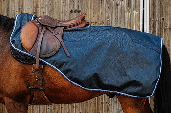 Riding World Eco 600 D Quarter Rug Navy blue