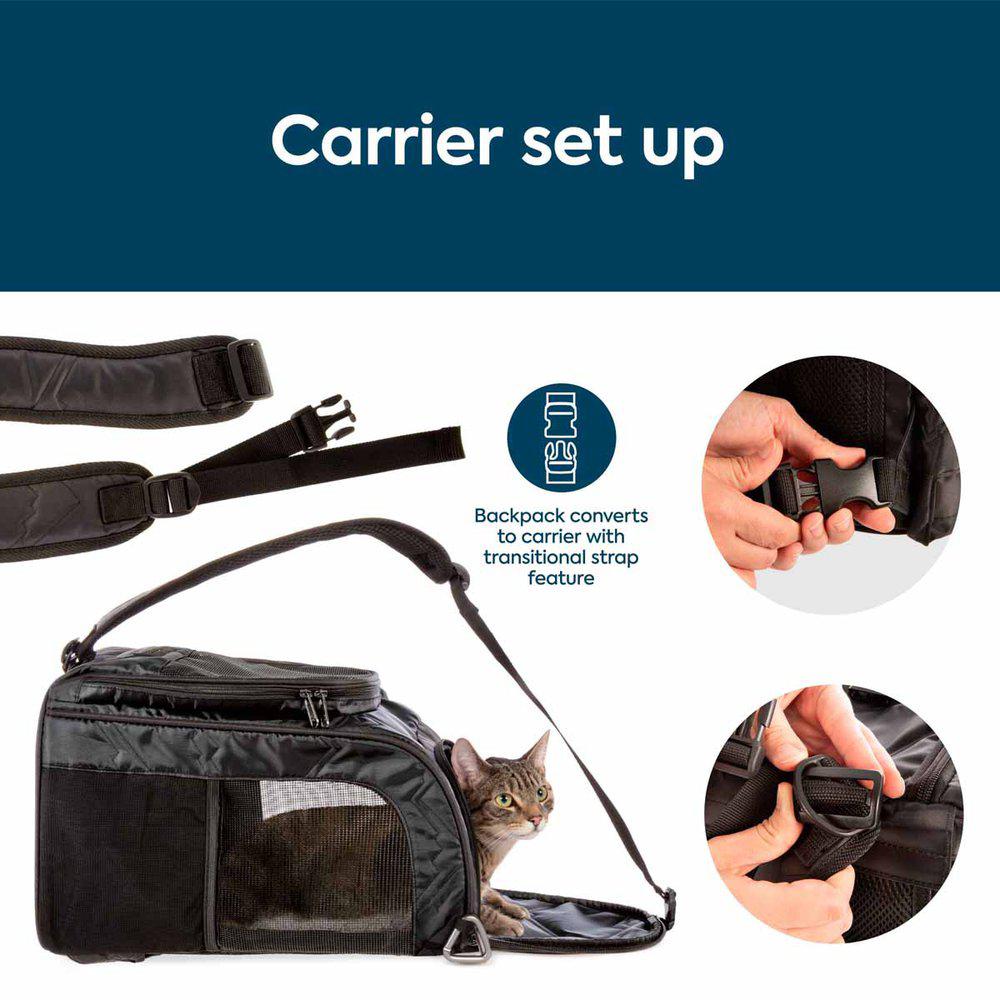 Sherpa Deluxe Carrier Bag and Backpack - Black - 7