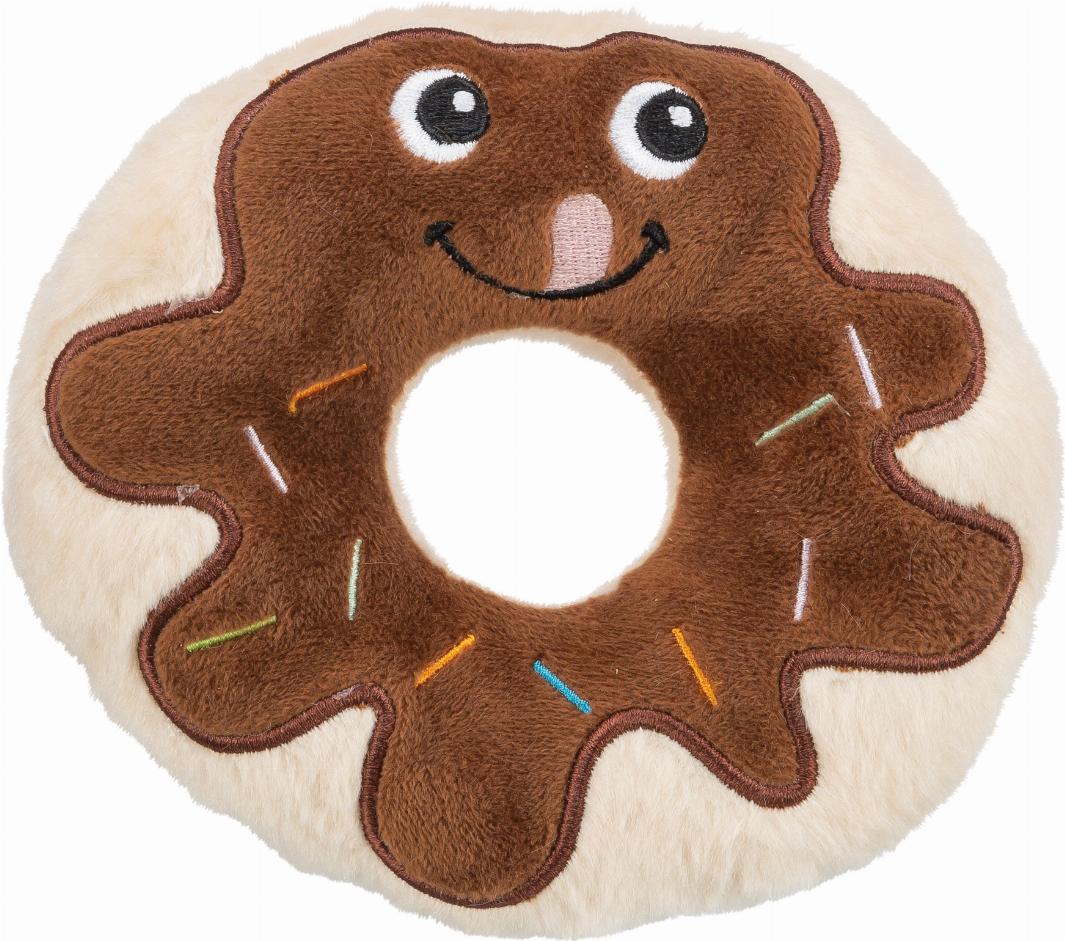 Jolly Paw Donut Hundleksak - Brun/Vit 15 cm