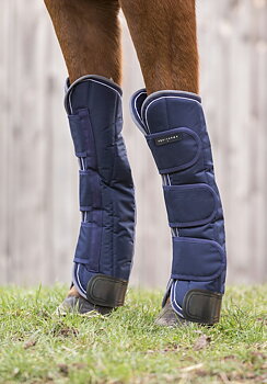 EQUITHEME 'TYREX 600 D' Renforc Shipping Boots Navy, Grey/White Contrasts