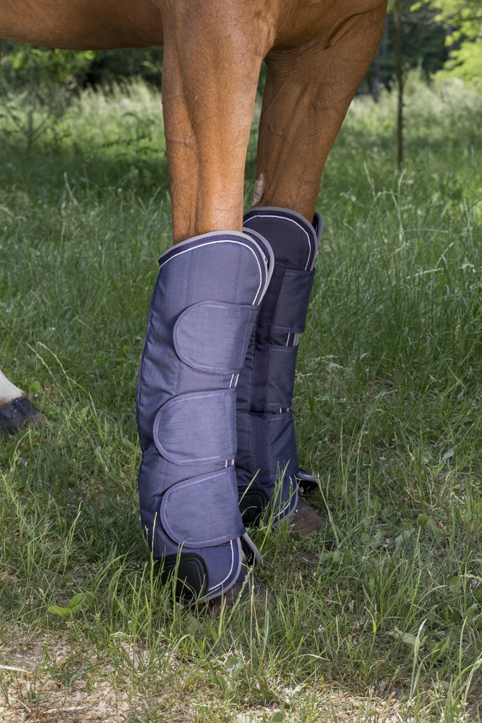 EQUITHEME 'TYREX 600 D' Renforc Shipping Boots Navy, Grey/White Contrasts - 3