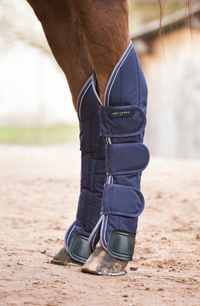 EQUITHEME 'TYREX 600 D' Renforc Shipping Boots Navy, Grey/White Contrasts - 4