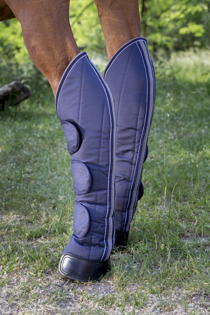 EQUITHEME 'TYREX 600 D' Renforc Shipping Boots Navy, Grey/White Contrasts - 2