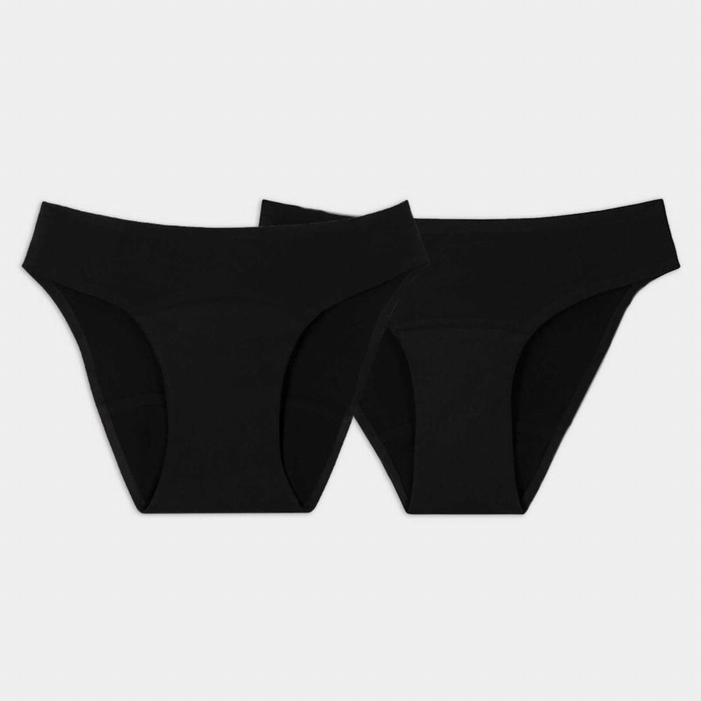 Smoon 2-Pack Period Panties Moderate and High Flow Black