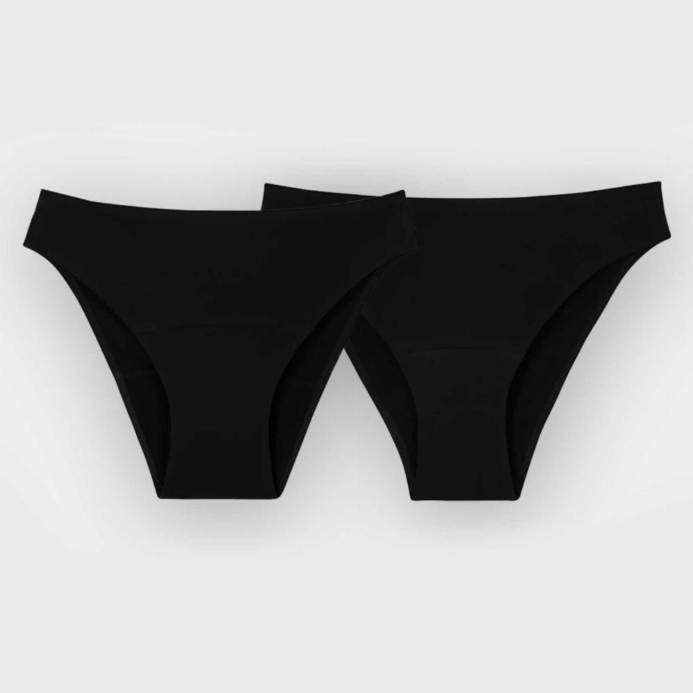 Smoon Junior 2-Pack Period Panties Moderate and High Flow Black