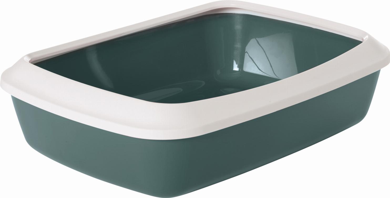 Savic Iriz 42 Kattlåda med Kant - Grön 42x31x12,5 cm