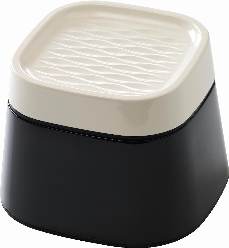 Savic Ergo Cube Pet Bowl - Black/White
