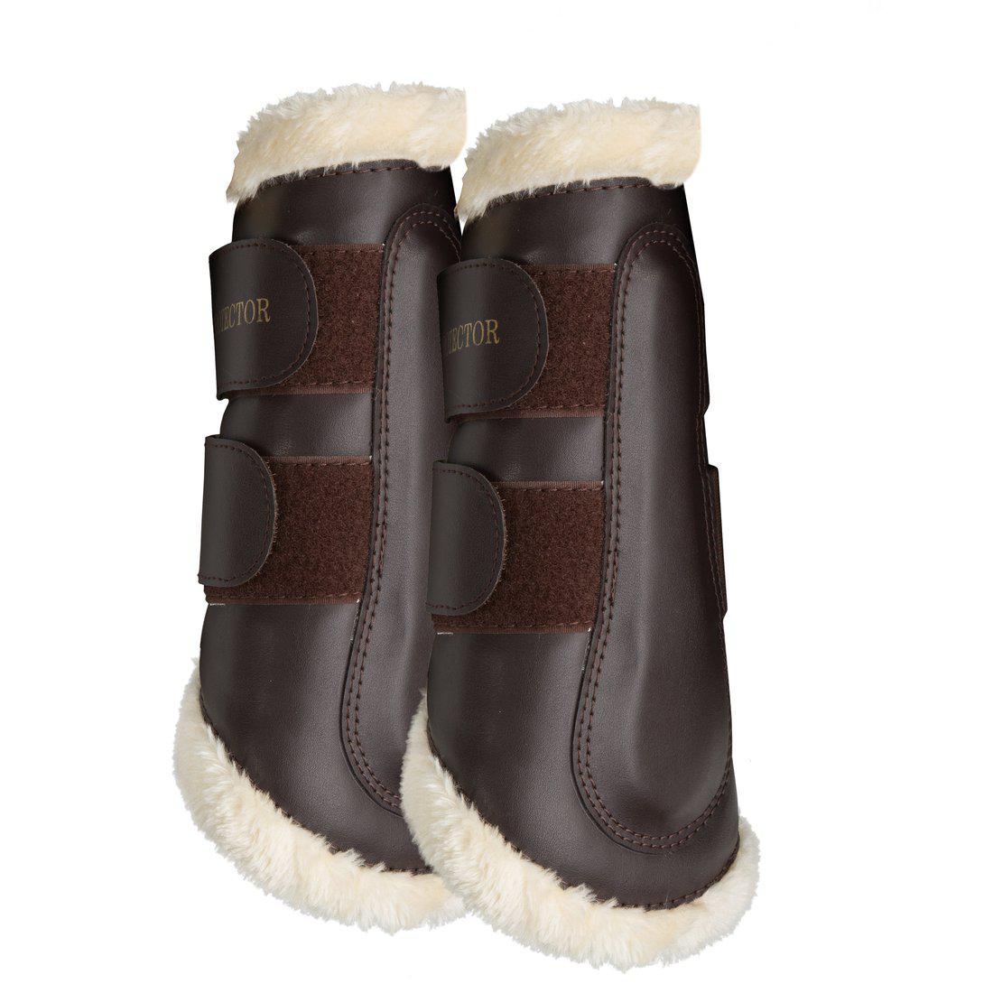Källquist Protector Benskydd Pälsfoder - Brun/Creme, M - endast detta ex - 4