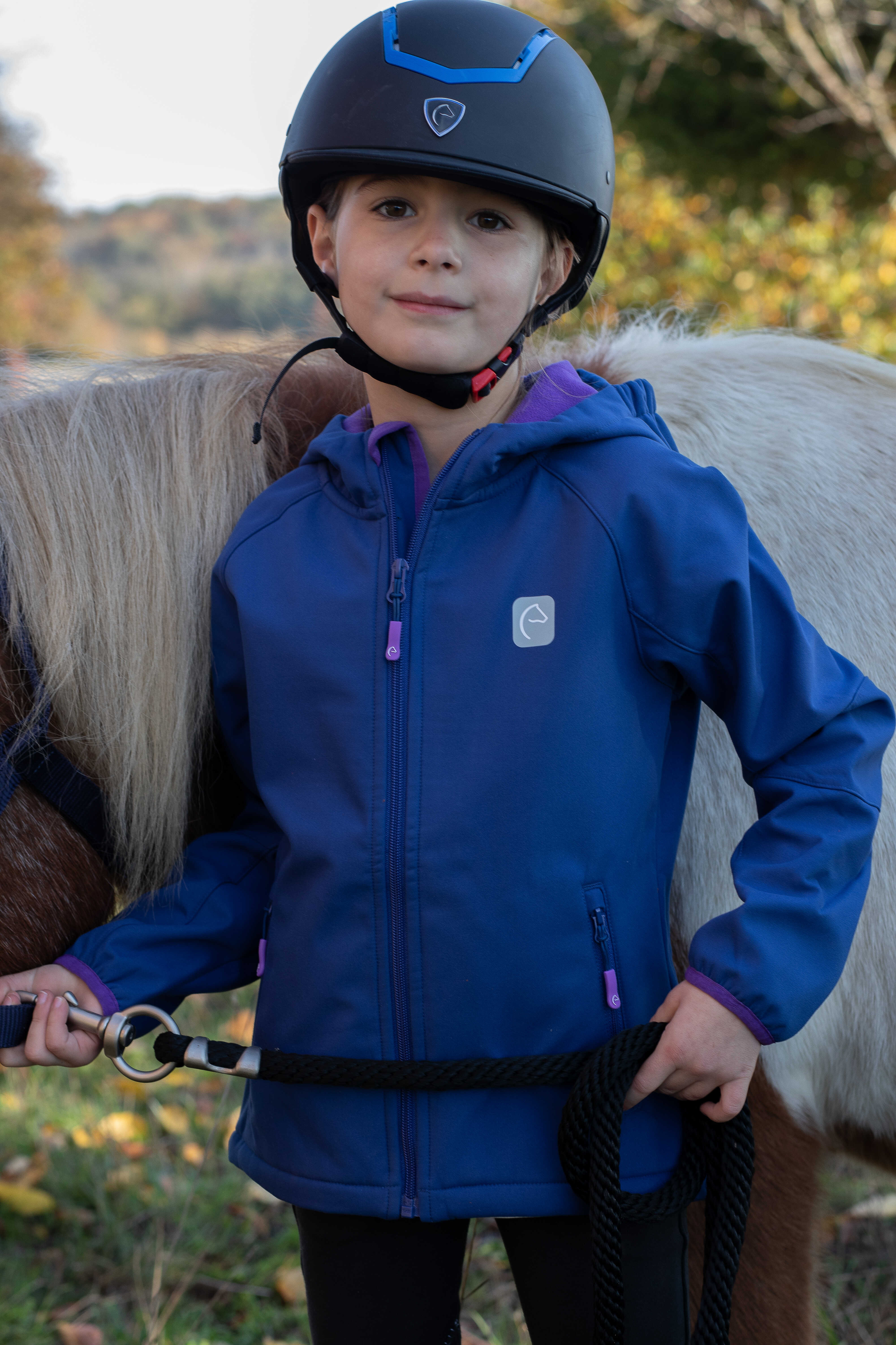 Equi-Kids Amandine Softshelljacka Navy - 2