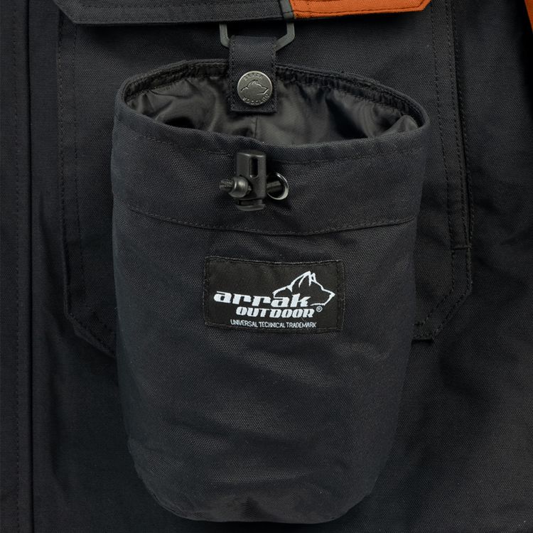 Arrak Outdoor Original Miesten/Unisex Takki - Anthracite/Oranssi, XL - 3