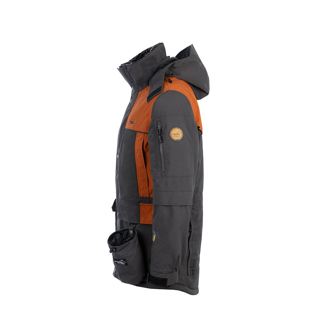 Arrak Outdoor Original Miesten/Unisex Takki - Anthracite/Oranssi, XL - 7