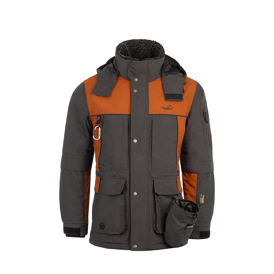 Arrak Outdoor Original Miesten/Unisex Takki - Anthracite/Oranssi, XL - 2