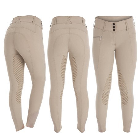 Horse Life Candy Super-X Mira High Knee Grip Breeches - Beige, 32